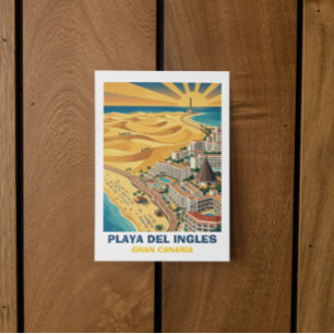 Carte Postale Playa del Ingles Maspalomas Grande Canarie Vintage