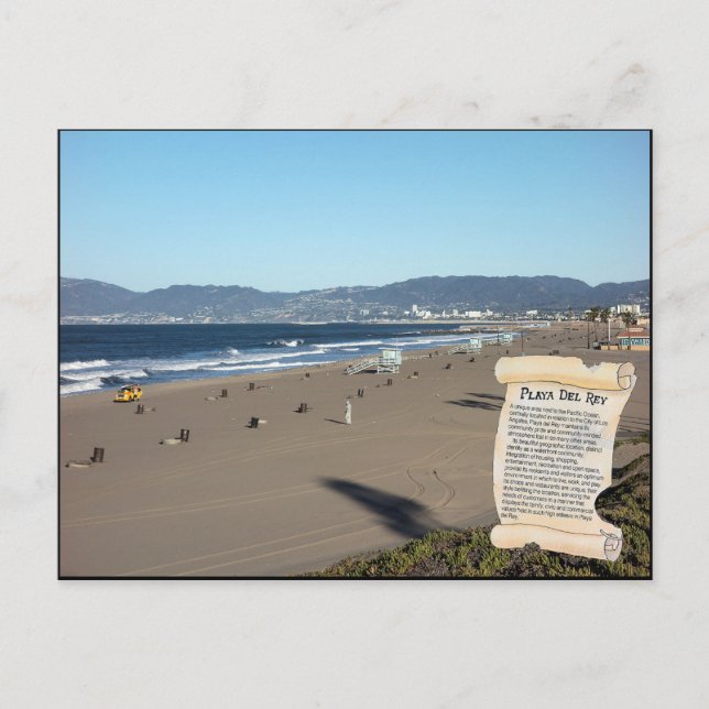 Carte Postale PLAYA DEL REY Une zone unique à côté du Pacifique (Devant)