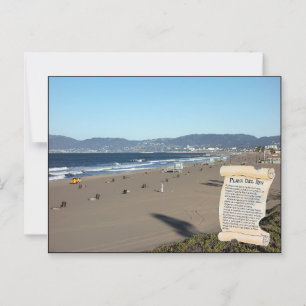 Carte Postale PLAYA DEL REY Une zone unique à côté du Pacifique