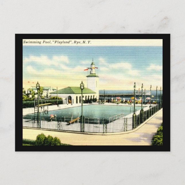 Carte Postale Playland, Rye, New York Vintage (Devant)