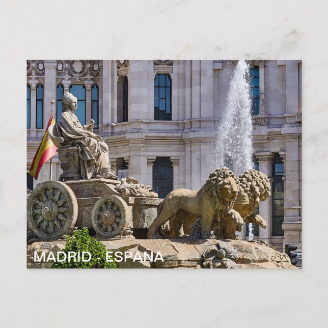 Carte Postale Plaza Cibeles en Madrid (Devant)