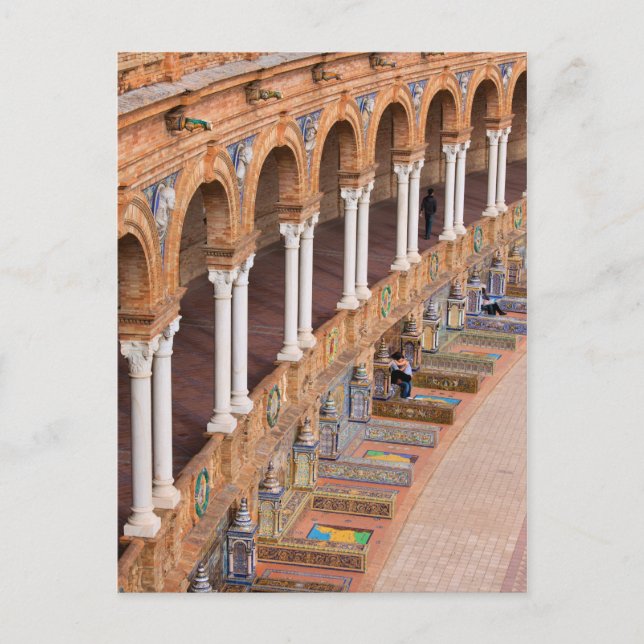 Carte Postale Plaza de Espana Colonnade à Séville (Devant)
