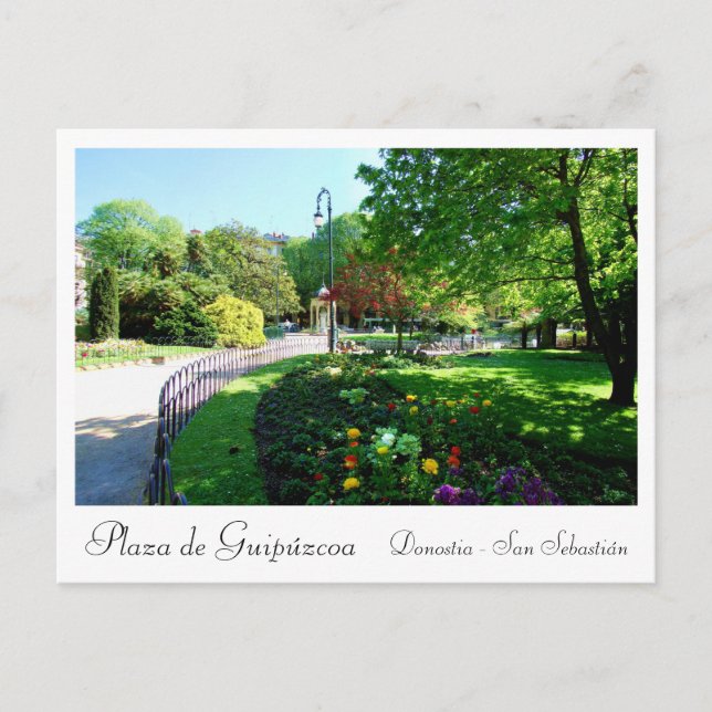 Carte Postale Plaza de Guipúzcoa en Donostia -San Sebastián (Devant)