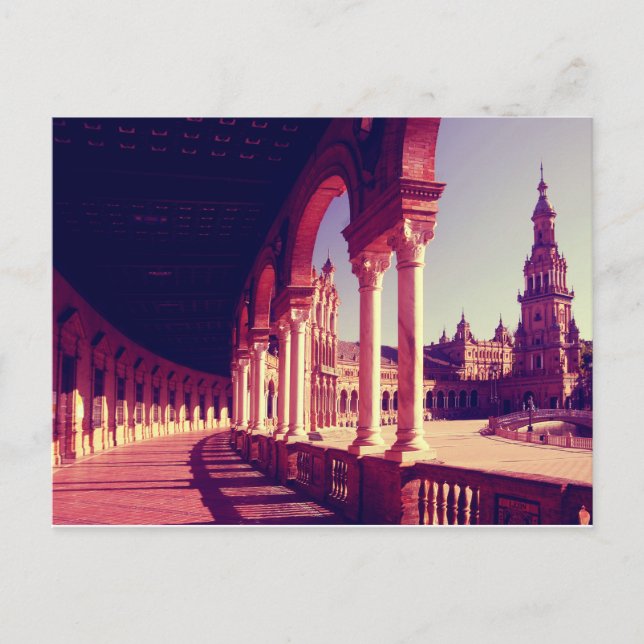Carte Postale Plaza Espana, Séville, Espagne (Devant)