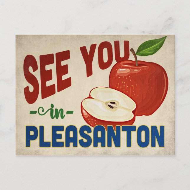 Carte Postale Pleasanton California Apple - Vintage voyage (Devant)