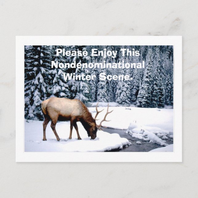 Carte Postale Please Enjoy This Nondenominational Winter Scene. (Devant)