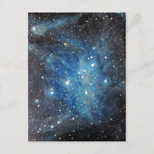 Carte Postale Pléiades Space Art Constellation Peinture Imprimer