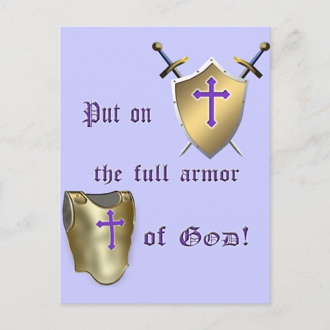 Carte Postale Pleine armure de Dieu (Devant)