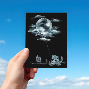 Carte Postale Pleine lune Avec Vélo Idées De Journée Nationale D