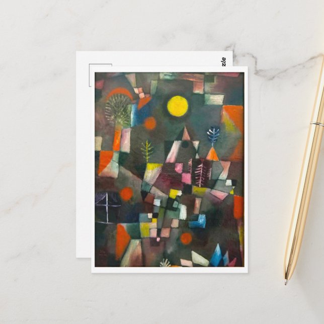 Carte Postale Pleine lune de Paul Klee (Devant/Arrière en situation)