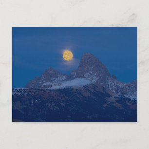 Carte Postale Pleine Lune Levante   Grand Teton Driggs, Idaho