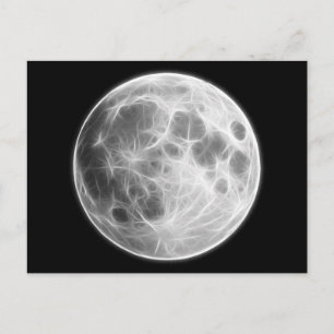 Carte Postale Pleine lune Lunet Planet Globe