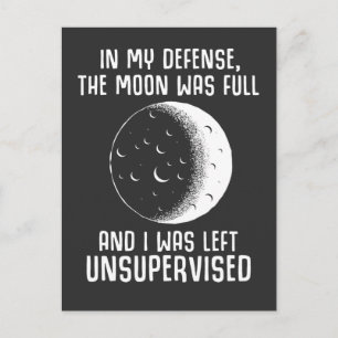 Carte Postale Pleine lune Pagan Witch Citation Wiccan