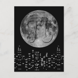 Carte Postale Pleine lune Pi Dans Le Ciel