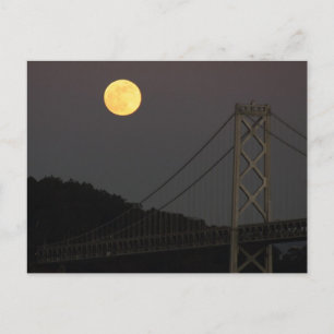 Carte Postale Pleine lune sur Bay Bridge San Francisco 10/01/09