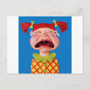 Carte Postale Pleurant fille