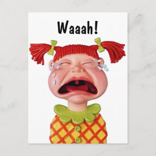 Carte Postale Pleurer la fille W