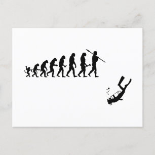 Carte Postale Plongée amusante Évolution