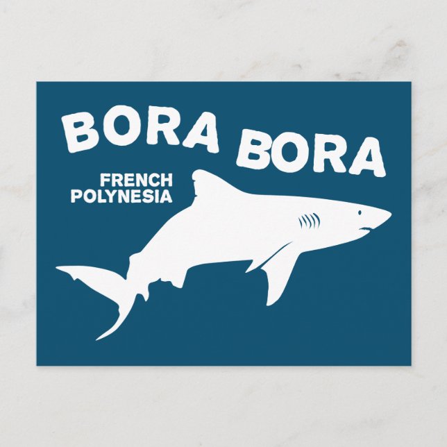 Carte Postale Plongée De Requin À Bora Bora (Devant)
