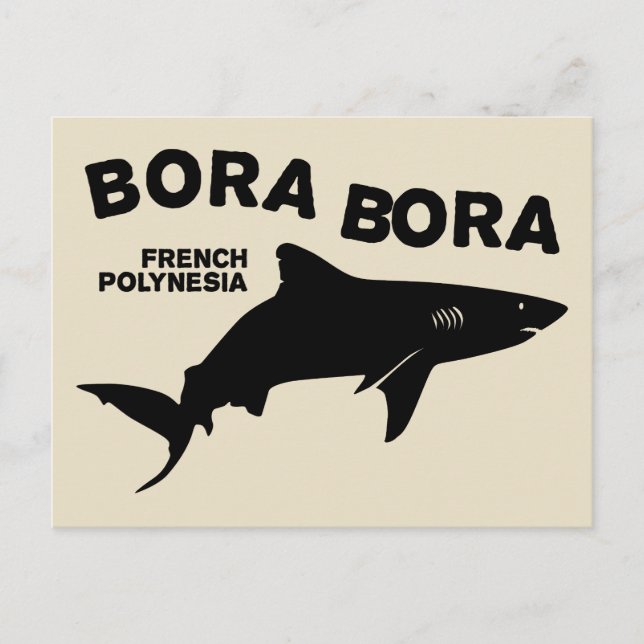Carte Postale Plongée De Requin À Bora Bora (Devant)