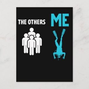 Carte Postale Plongée sous-marine Diver amusant