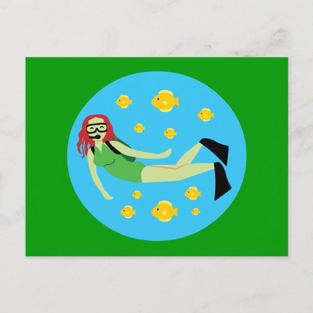 Carte Postale Plongeur (Devant)