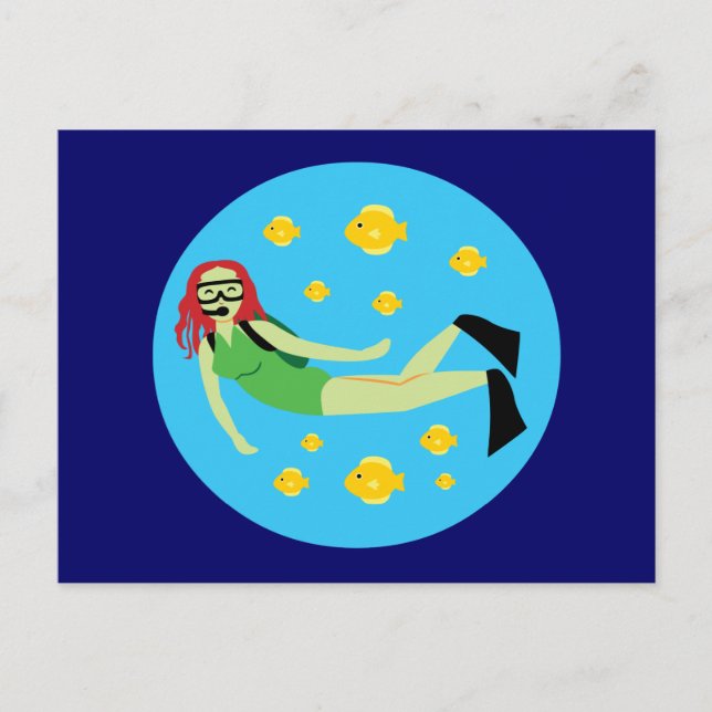 Carte Postale Plongeur (Devant)