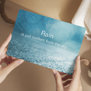 Carte Postale Pluie, confettis du ciel - Citation inspirante