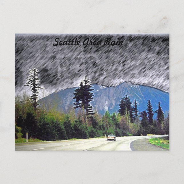 Carte Postale Pluie de Seattle (Devant)