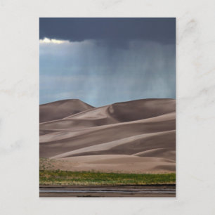 Carte Postale Pluie sur les grandes dunes de sable