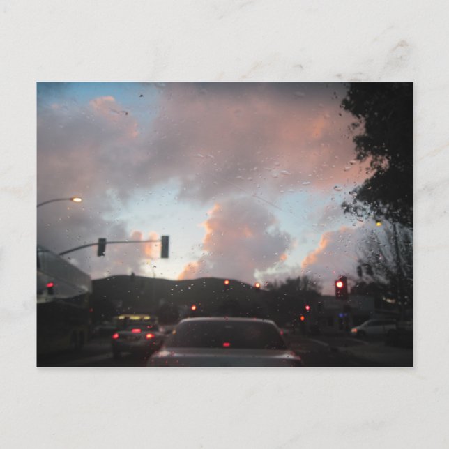 Carte Postale Pluie tombée au coucher du soleil à San Luis Obisp (Devant)