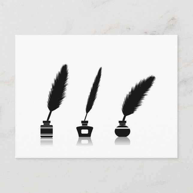 Carte Postale plumes (Devant)