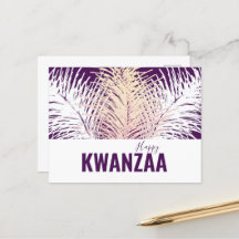 plumes blanches Black Holiday Happy Kwanzaa