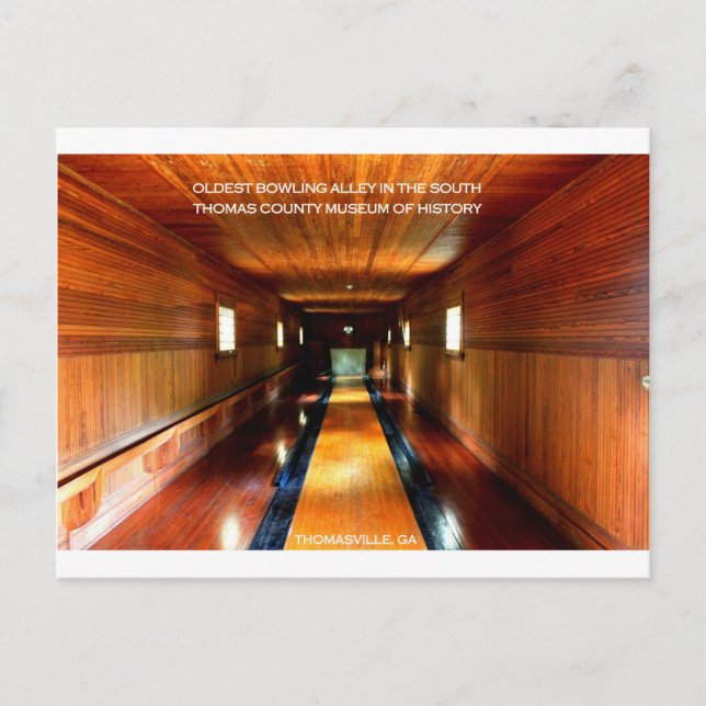 CARTE POSTALE PLUS ANCIENNE ALLÉE DE BOWLING DANS LE SUD, THOMAS (Devant)