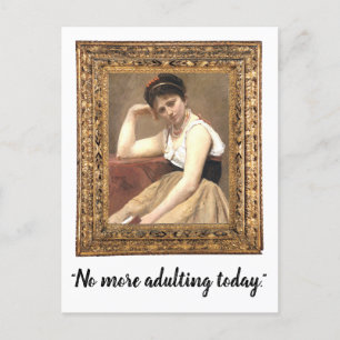 Carte Postale "Plus d'adultes aujourd'hui" Vintage amusant