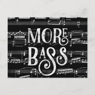 Carte Postale Plus de Basse Tableau Noir - Musique Noir Blanc
