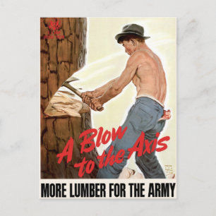 Carte Postale Plus de bois pour l'armée
