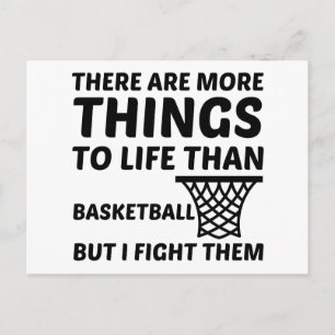 CARTE POSTALE PLUS DE CHOSES À LA VIE QUE LE BASKETBALL AMUSANT