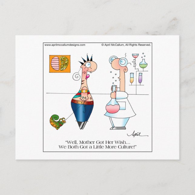 Carte Postale PLUS DE CULTURE Carton Postcard par April McCallum (Devant)