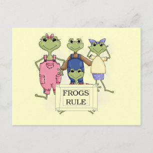 Carte Postale Plus de grenouilles Règle des t-shirts et cadeaux