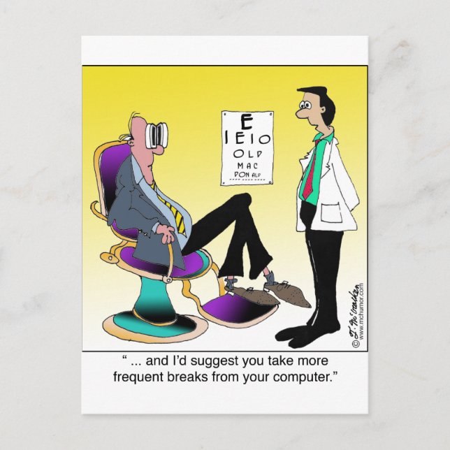 Carte Postale Plus de pannes informatiques (Devant)