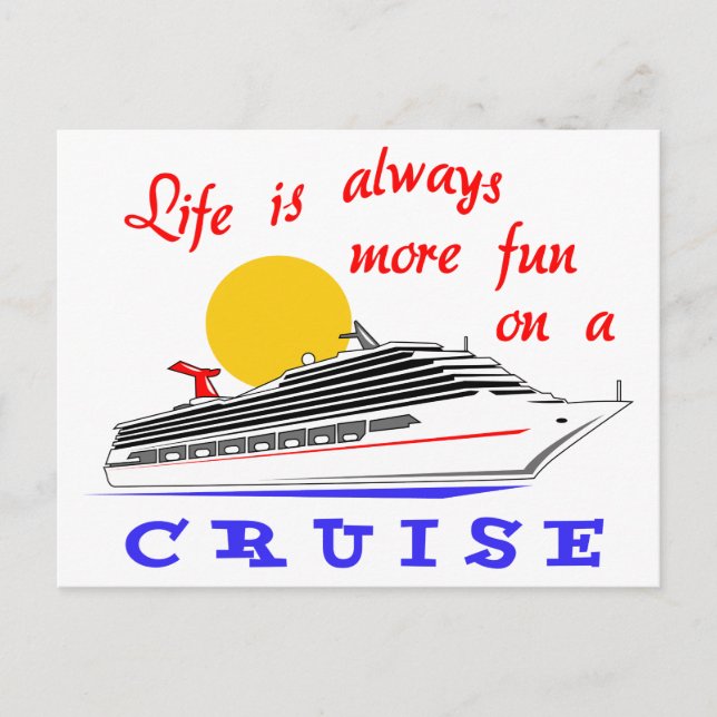 Carte Postale Plus de plaisir en croisière (Devant)