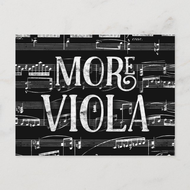 Carte Postale Plus de tableau noir de Viola - Musique en noir et (Devant)