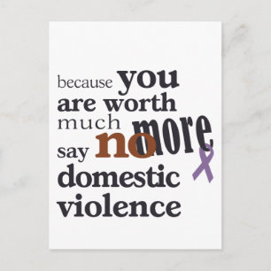 Carte Postale Plus de violence domestique