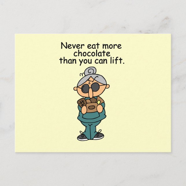 Carte Postale Plus d'Humours au chocolat (Devant)