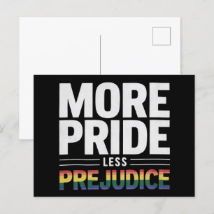 Carte Postale Plus Fierté Moins Préjugés Lgbt Mois Gay pride