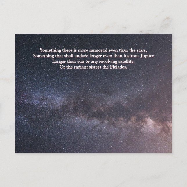 Carte Postale "Plus immortel que les étoiles" Citer Voie Lactée (Devant)