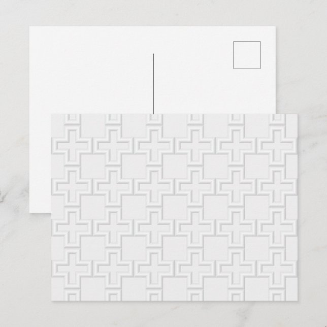 Carte Postale Plus Motif de surface incorporé (Devant / Derrière)