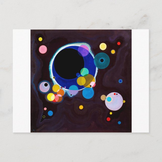 Carte Postale Plusieurs cercles, Wassily Kandinsky (Devant)