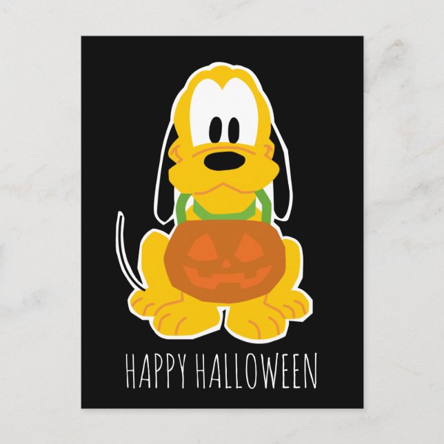Carte Postale Pluto | Halloween (Devant)
